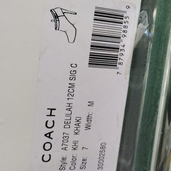 Coach Delilah 4" Heels  with gold tone accents. - Picture 7 of 7